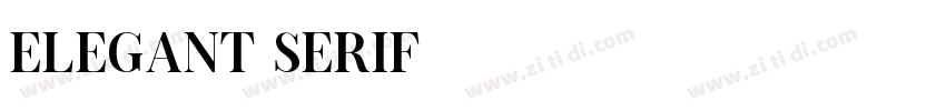 Elegant Serif字体转换
